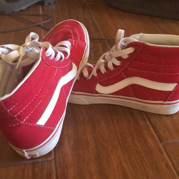 red high top vans womens
